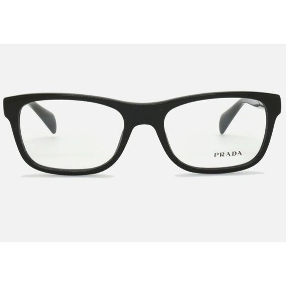 Prada VPR 19P 1AB-1O1 Black Eyeglasses Frames 53-18-140 GLASSES & HARD CASE - Picture 1 of 10